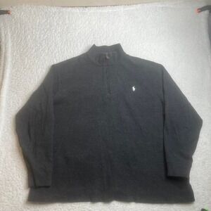 Polo Ralph Lauren men's gray quarter zip sweater preppy casual 2xb